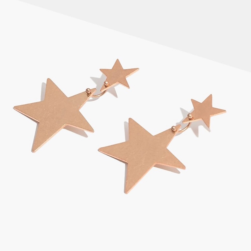 Madewell Star Statement Earrings Sterling Silver Posts New Without Tags